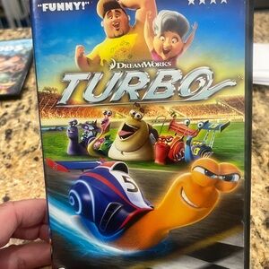 DreamWorks Turbo DVD with Vibrant Blue and Yellow Cover